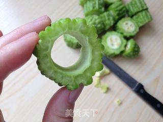 苦瓜酿肉的做法步骤:4