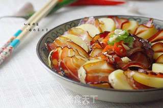 腊肉蒸土豆的做法步骤:8