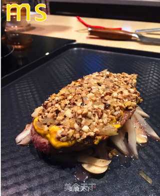 【曼思私房菜】芝士焗香菇酿牛排的做法步骤:11