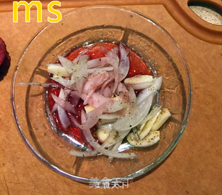 【曼思私房菜】芝士焗香菇酿牛排的做法步骤:5
