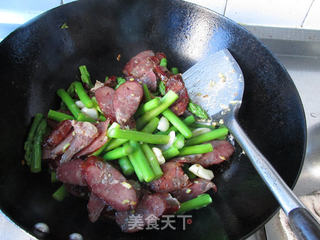 芦笋炒腊肠的做法步骤:11