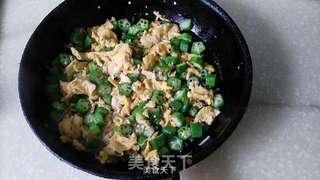 秋葵炒蛋---夏季的清爽快手菜的做法步骤:8