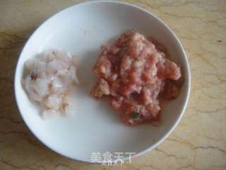 虾粒肉末镶苦瓜的做法步骤:4