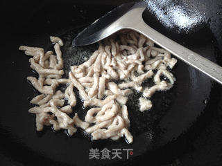 茭白炒肉丝的做法步骤:5