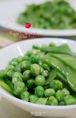 清炒豌豆荚的做法步骤:7