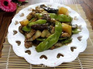 豆角茄子土豆炖肉的做法步骤:11