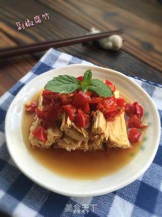 剁椒腐竹的做法步骤:7
