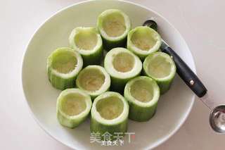 虾仁丝瓜盅的做法步骤:5