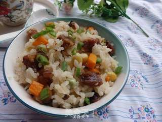 三丁腊肠焖饭的做法步骤:10
