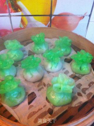 水晶白菜蒸饺的做法步骤:14