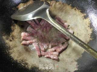 五花风肉梅豆炒鸡蛋的做法步骤:5