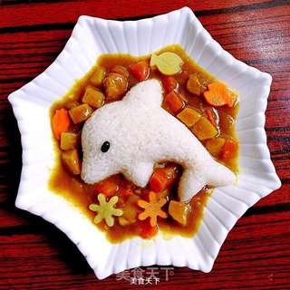 海豚咖喱土豆鸡饭（懒人版）的做法步骤：9