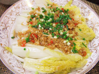 金银蒜蓉蒸娃娃菜的做法步骤:6