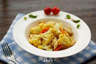 咖喱鸡片菜花的做法步骤:10
