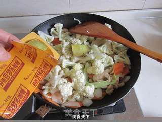 咖喱鸡片菜花的做法步骤:7