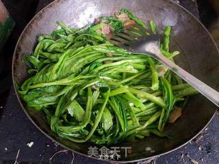 蒜蓉(肉片)油麦菜的做法步骤:4