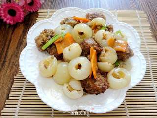 荔枝猪肉丸的做法步骤:14