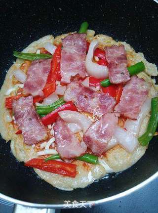 燕麦花生露&小煎锅豆渣比萨的做法步骤:12