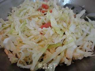 西红柿炒包菜的做法步骤:7