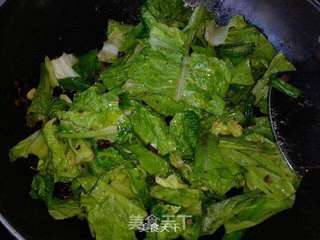 豆豉鲮鱼油麦菜的做法步骤:4