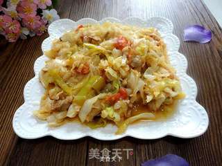 西红柿炒包菜的做法步骤:10