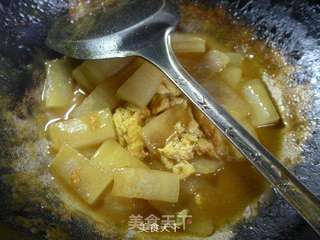 咖喱鸡蛋炒冬瓜的做法步骤：9