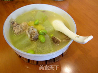 毛豆冬瓜排骨汤的做法步骤:13