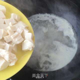 小白菜豆腐汤的做法步骤:6