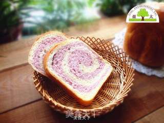 盈太美食俱乐部---口感柔软的紫薯双色吐司的做法步骤:13