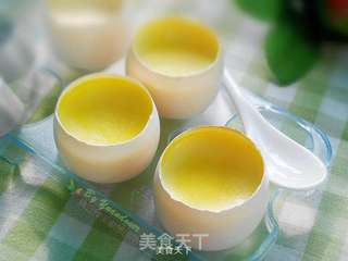原壳鸡蛋布丁的做法步骤:9