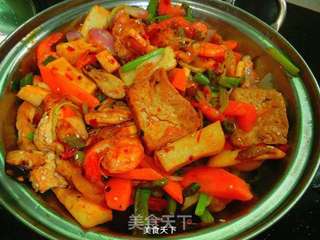 干锅香辣虾的做法步骤:15