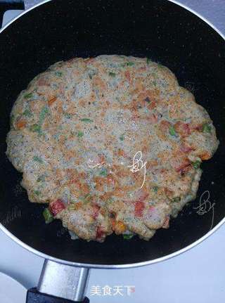 火腿豆渣煎饼的做法步骤:10