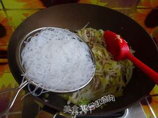娃娃菜炒粉丝的做法步骤:9