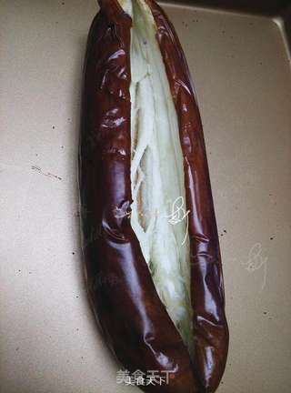 蒜泥肉末烤茄子的做法步骤:7