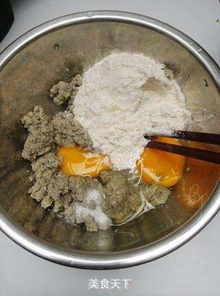 火腿豆渣煎饼的做法步骤:7