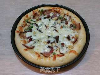 腊肉比萨的做法步骤:17