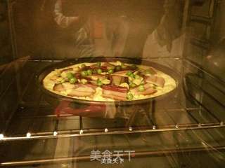 腊肉比萨的做法步骤:15