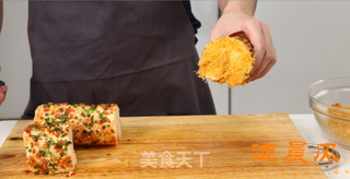 香葱火腿肉松卷的做法步骤:12