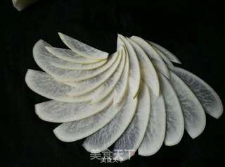 孔雀开屏白萝卜的做法步骤：6