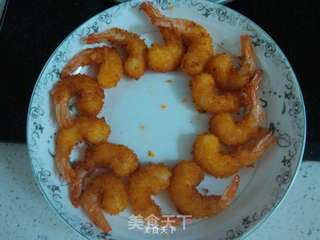 黄金凤尾虾的做法步骤:6