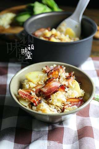腊肉土豆焖饭的做法步骤:11