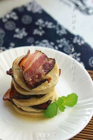 素鸡蒸腊五花的做法步骤:6