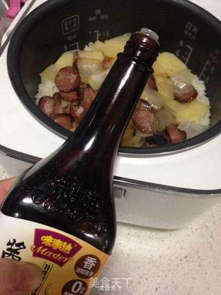 腊味土豆饭的做法步骤:9