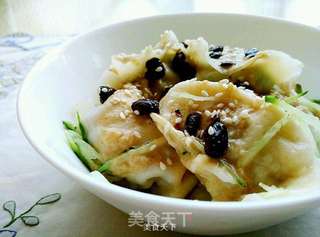 凉拌饺子的做法步骤:4