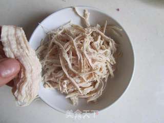 手撕鸡丝拌豆皮的做法步骤:4