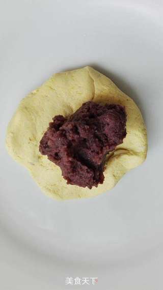 红薯糯米豆沙饼的做法步骤:4