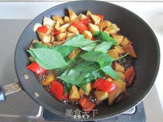 三杯杏鲍菇的做法步骤:7