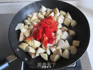 三杯杏鲍菇的做法步骤:4