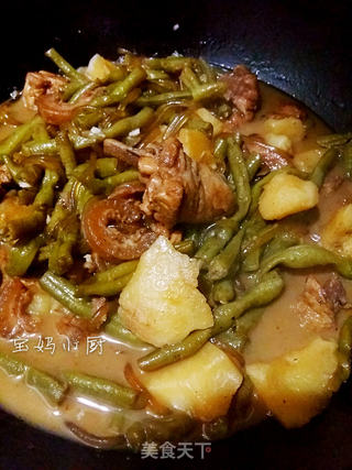 鸡腿炖豆角的做法步骤:11