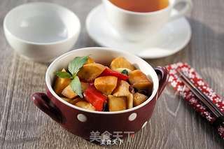 三杯杏鲍菇的做法步骤:8